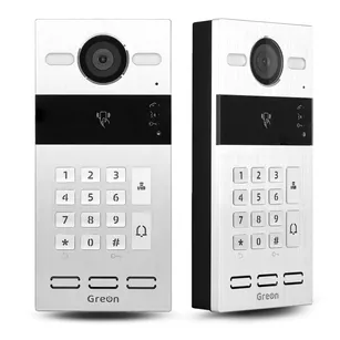 GR - OS10K Wideodomofon Greon PoE natynkowy, z szyfratorem obsługa zdalna Tuya Smart, 125st kamera, czytnik 125KHz i 13,56MHz, brama i furtka, obudowa aluminium