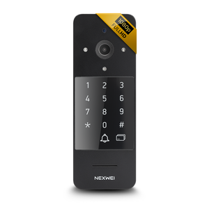 NW-AVO-4KHR-B Wideodomofon jednorodzinny panel zewnętrzny NEXWEI  z czytnikiem zbliżeniowym MIFARE i klawiaturą szyfrową, breloki, kolor ciemnoszary