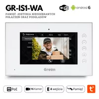 GR-IS1-WA GR-OS8 Switch breloki Wideodomofon PREMIUM IP Greon, Android, natynk, 16 CCTV, zdjęcia, filmy, 3 breloki, switch poe, biały - 3