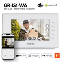 GR-IS1-WA GR-OS8 Switch breloki Wideodomofon PREMIUM IP Greon, Android, natynk, 16 CCTV, zdjęcia, filmy, 3 breloki, switch poe, biały - 4