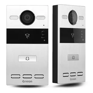 GR-OS10-1B Wideodomofon Greon PoE natynkowy, obsługa zdalna Tuya Smart, dualny czytnik 125KHz i 13,56MHz, brama i furtka, kamera szerokokątna, obudowa aluminium, jednorodzinny