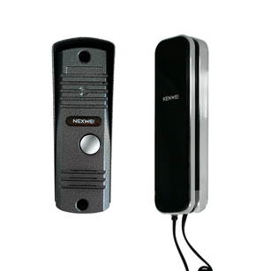 NEXWEI Zestaw domofonowy jednorodzinny NW-AAO-1 oraz unifon słuchawkowy KENWEI KW-E100F( kolor czarny)