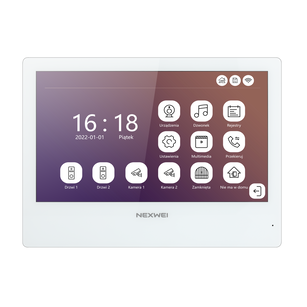 NW-AVI-10S-WW  Wideodomofon jednorodzinny Nexwei 10"monitor z Wifi i obsługą przez smartfona, aplikacja Tuya, kolor biały