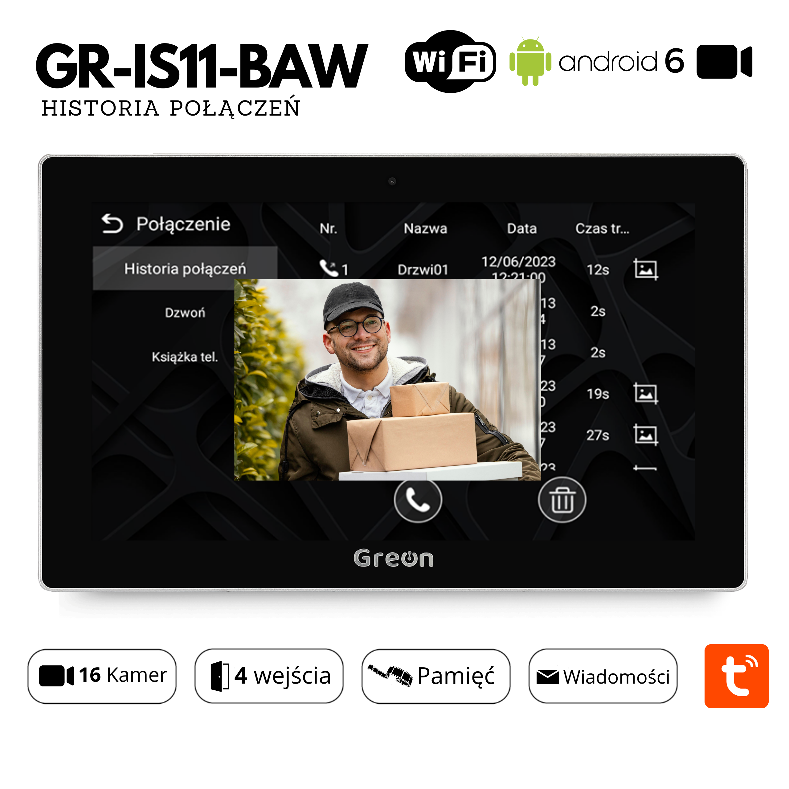 gris11wab pamiec zdjec i filmow w wideodomofonie