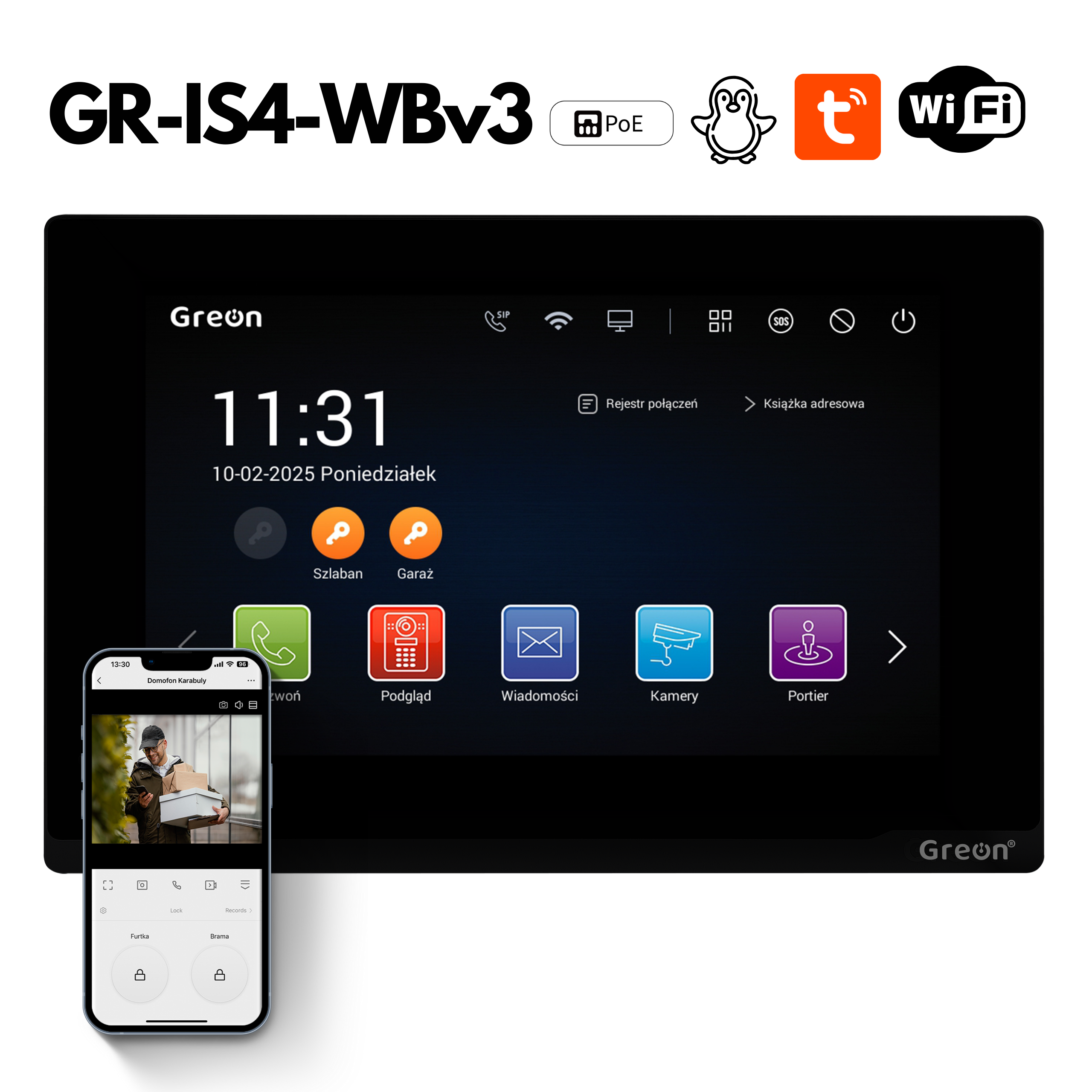 Wideodomofon GR-IS4bwv3 z wifi